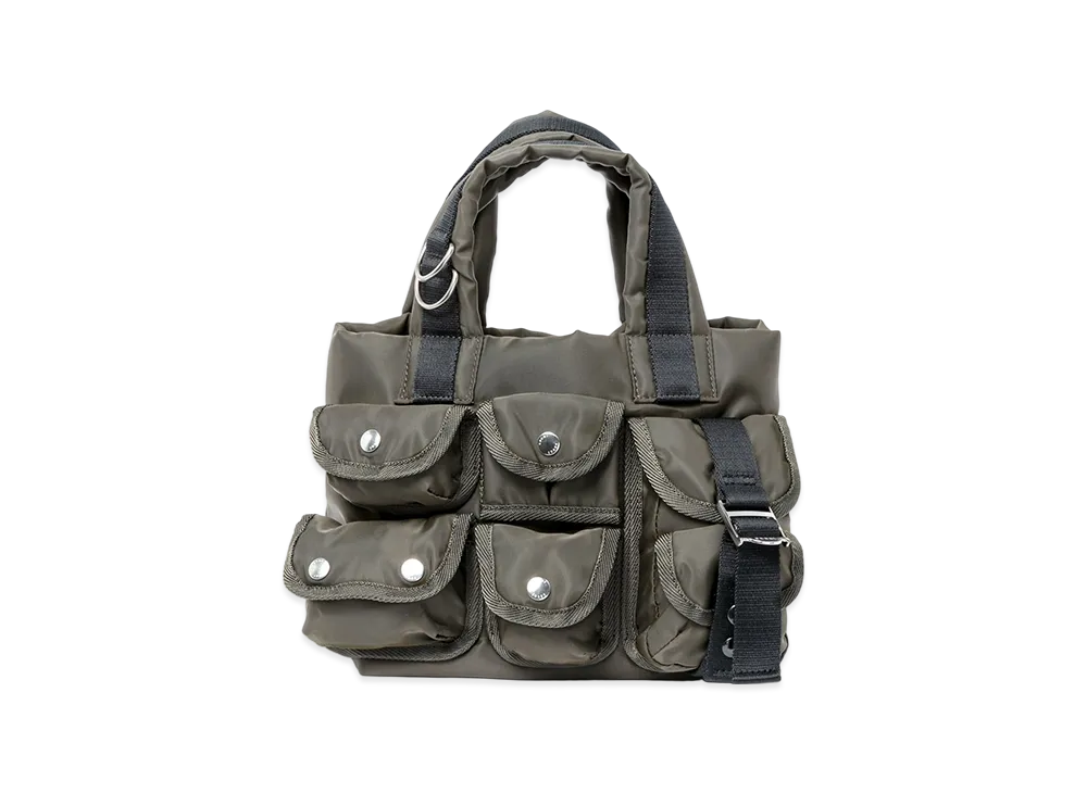 sacai Nylon Tote Bag Small "Dark Khaki"