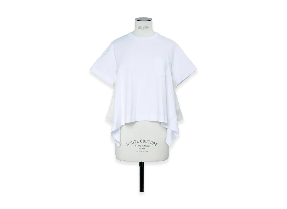 sacai Satin Cotton Jersey T-Shirt "White"