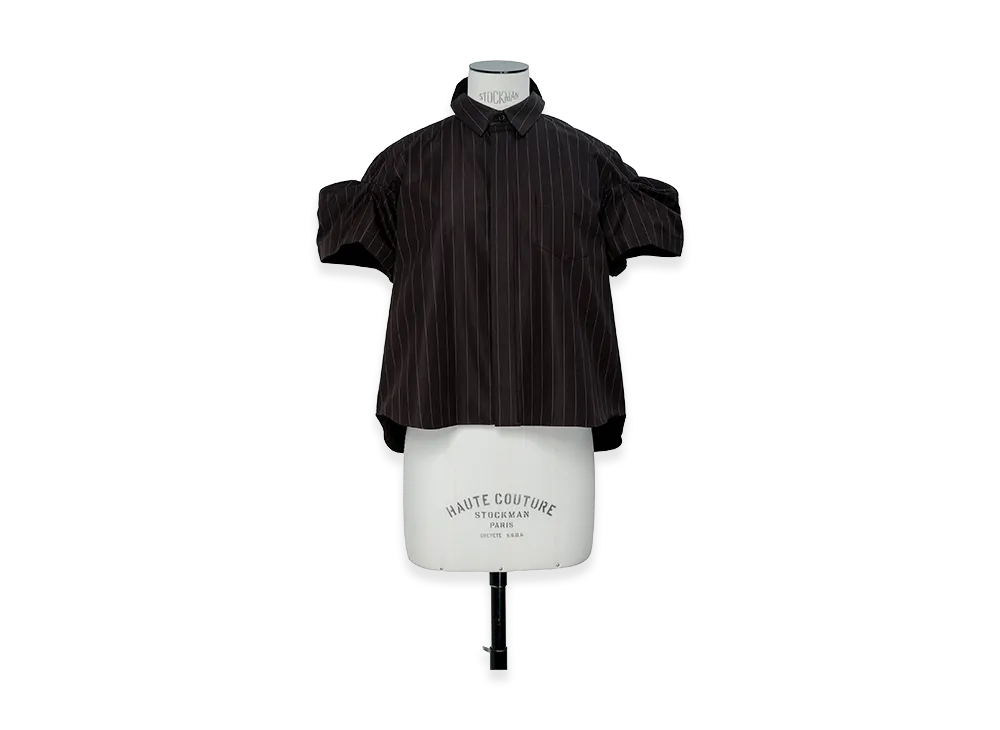 sacai Chalk Stripe Shirt "Brown"