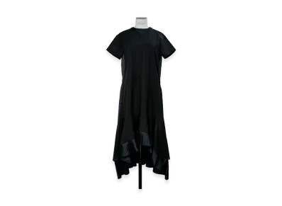 sacai Cotton Broadcloth Dress "Black"