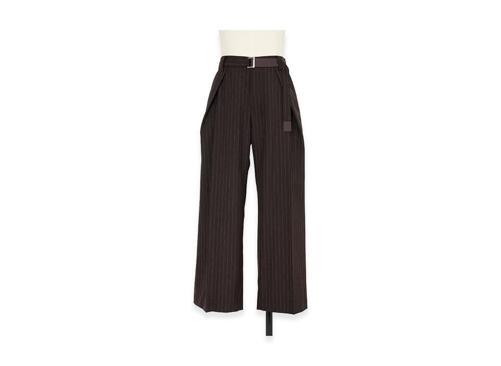 sacai Chalk Stripe Pants "Brown"