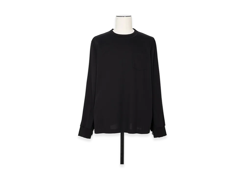 sacai Cotton Typewriter Cotton Jersey L/S T-Shirt "Black"