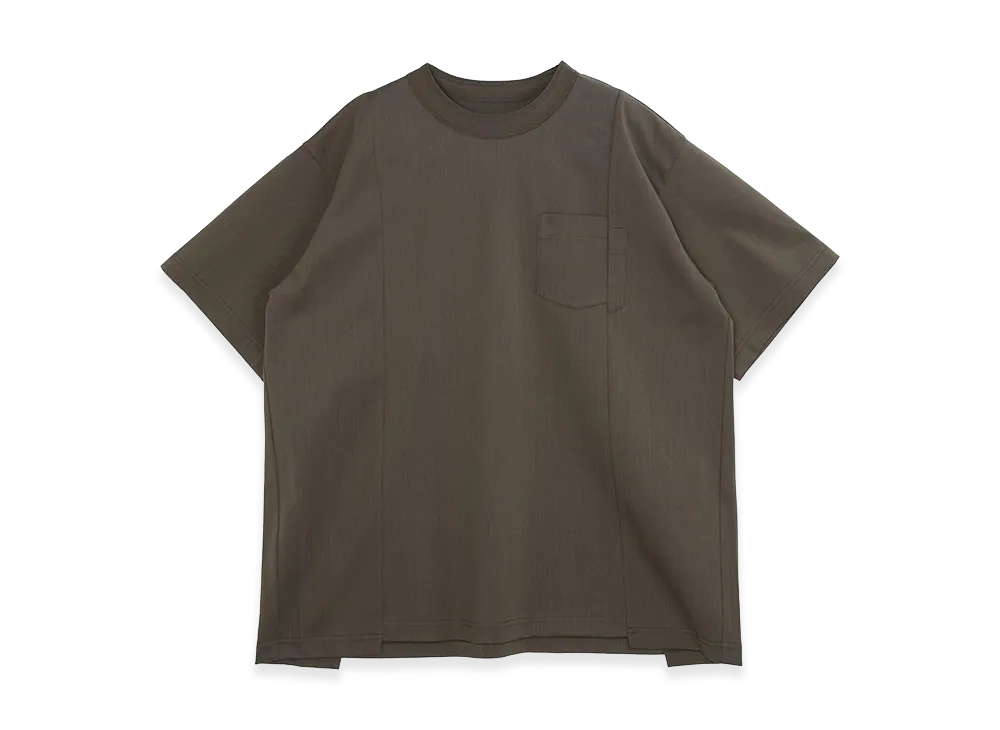 sacai Cotton Jersey T-Shirt "Dark Khaki"