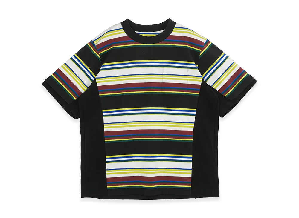 sacai Stripe Cotton Jersey T-Shirt "Yellow"