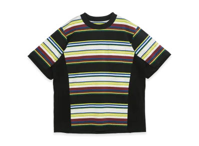 sacai Stripe Cotton Jersey T-Shirt "Yellow"