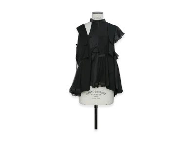 sacai Women's Fabric Mix Pullover "Black"