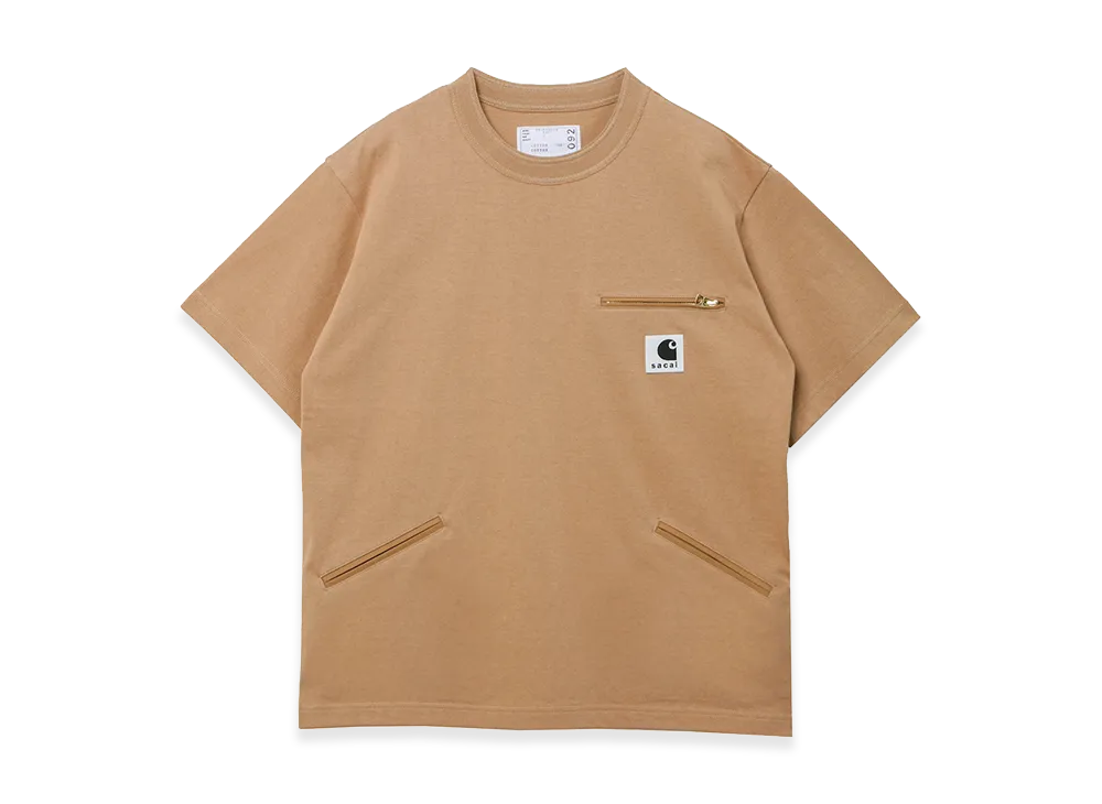 sacai x Carhartt WIP Cotton Jersey T-Shirt "Beige"