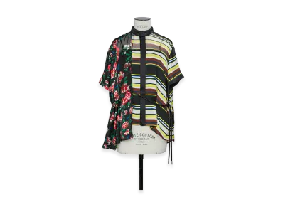 sacai Women's Pattern Mix Blouse "Black Multi"