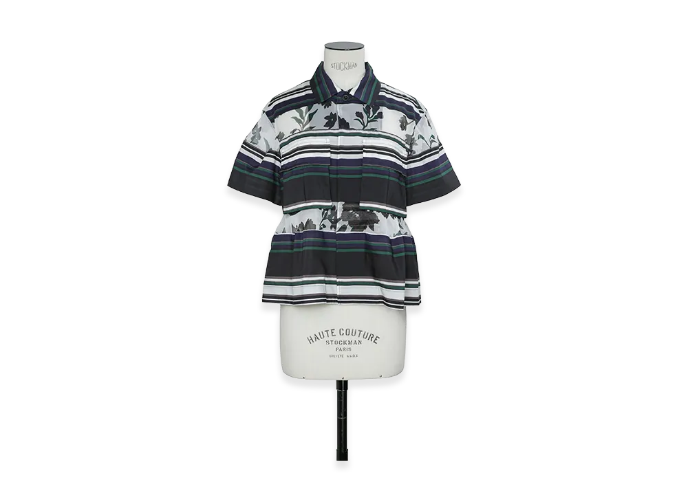 sacai Women's Pattern Mix Shirt "White Multi"