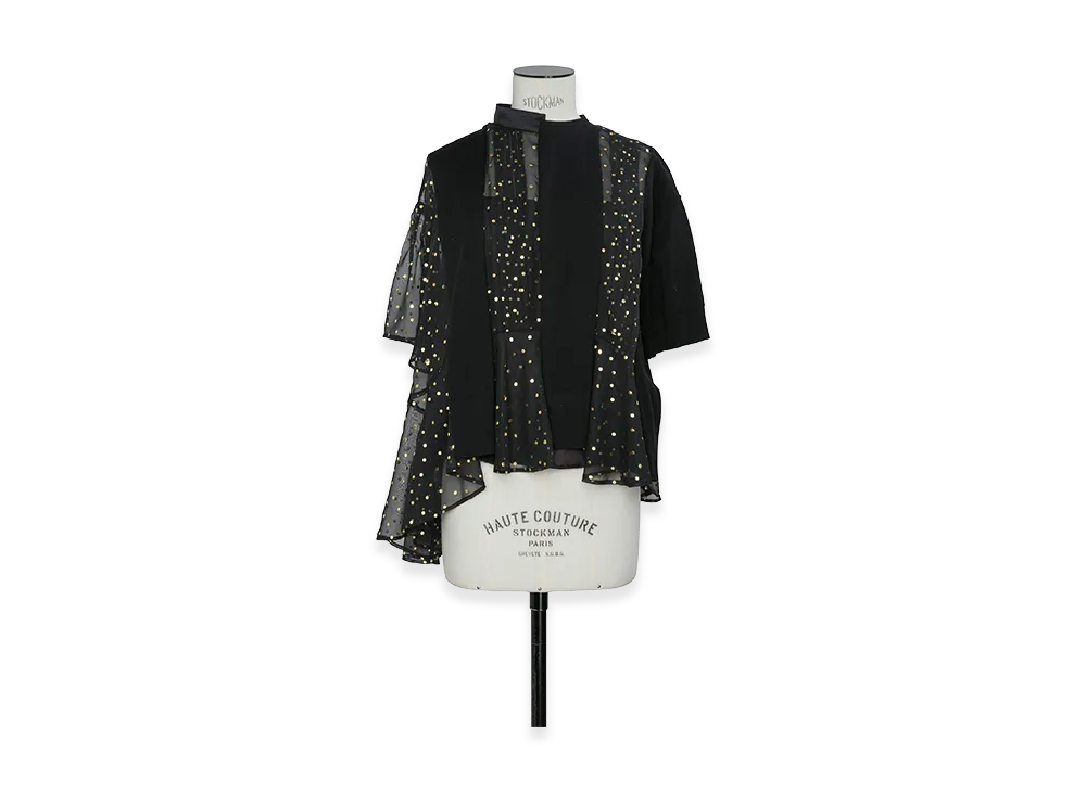 sacai Women's Polka Dot Pullover "Black"