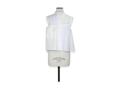 sacai Women's Poplin x Cotton Weather Shirt "Off White"