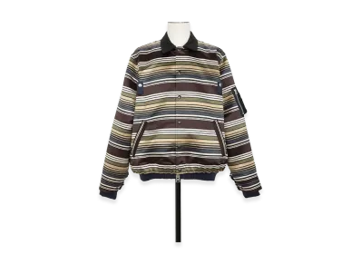 sacai Horizontal Stripe Blouson "Brown/Beige"