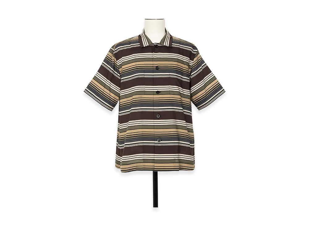 sacai Horizontal Stripe Shirt "Brown/Beige"