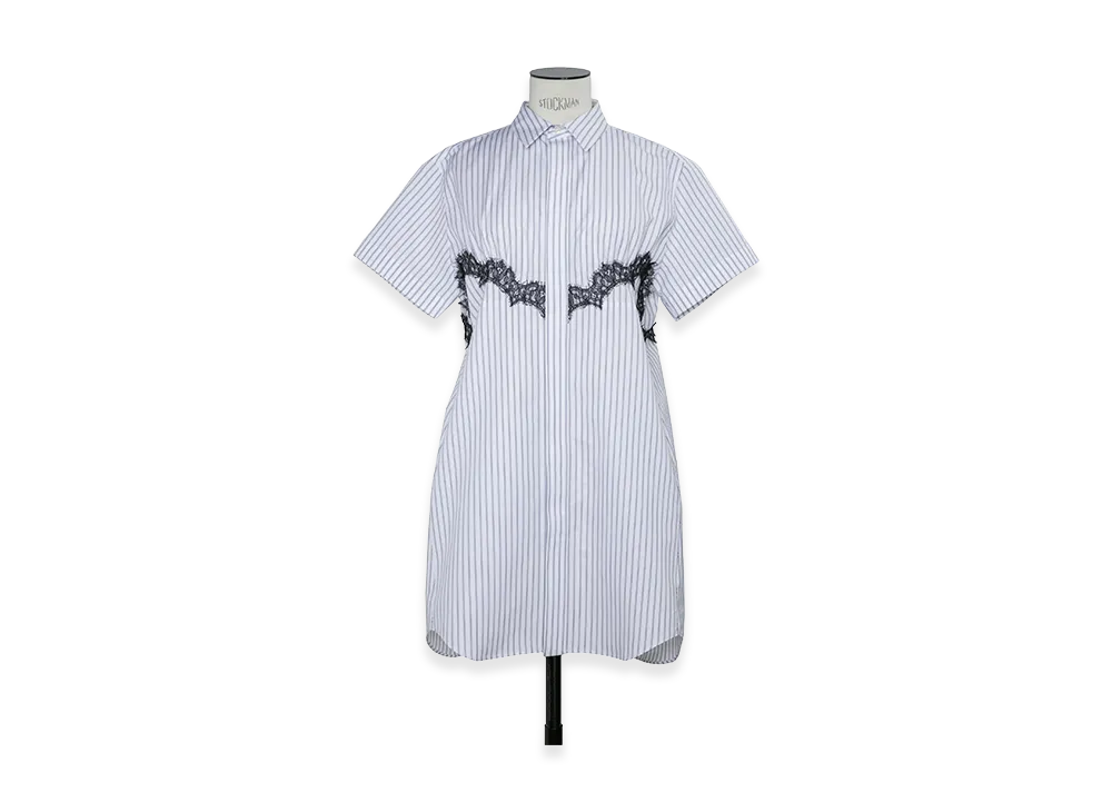 sacai Women's Poplin Dress "Off White Stripe"