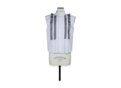 sacai Women's Poplin Shirt "Off White Stripe"