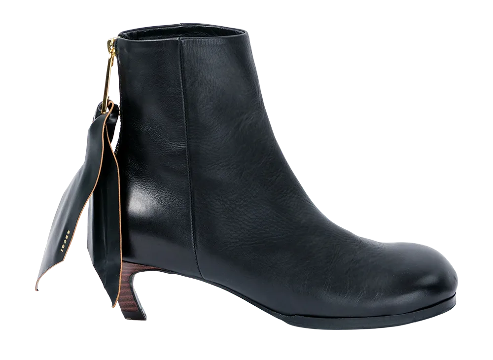 sacai Women's Puller Short Boots "Black"