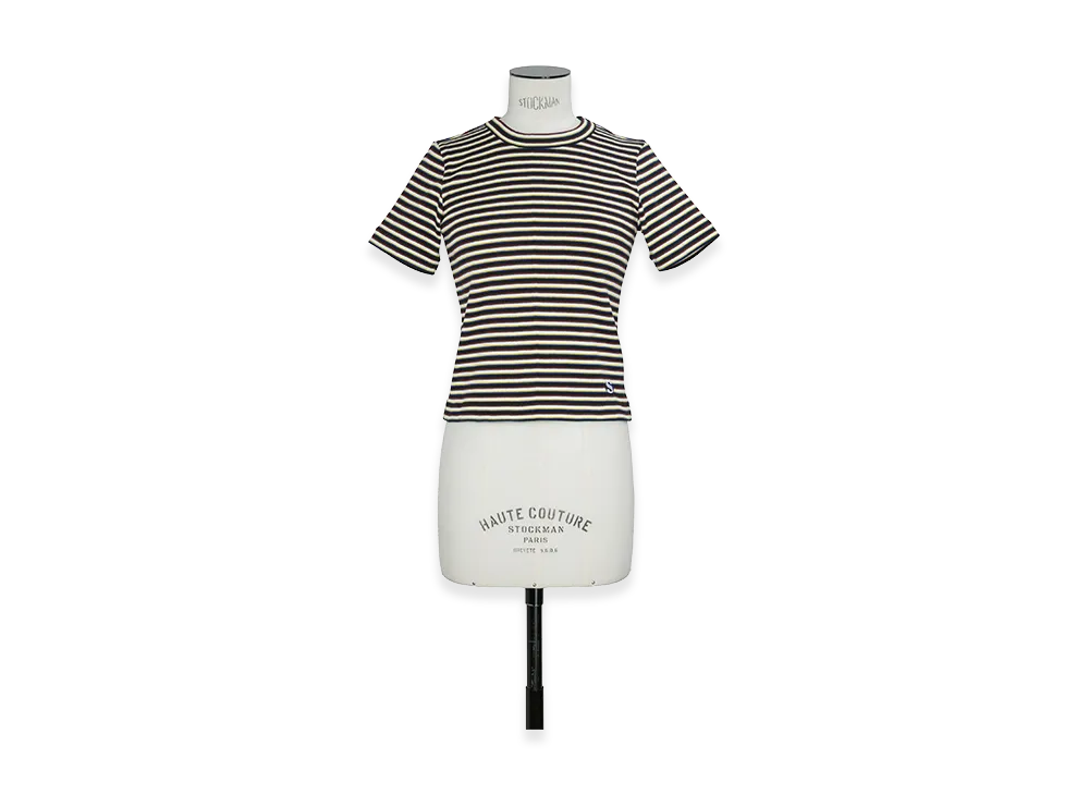 sacai Women's Stripe Cotton Rib T-Shirt "Yellow"