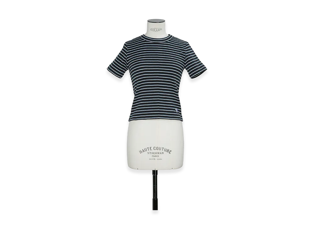 sacai Women's Stripe Cotton Rib T-Shirt "Black"