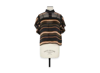 sacai Horizontal Stripe Pullover "Khaki/Pink"