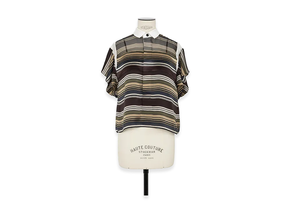 sacai Horizontal Stripe Pullover "Brown/Beige"