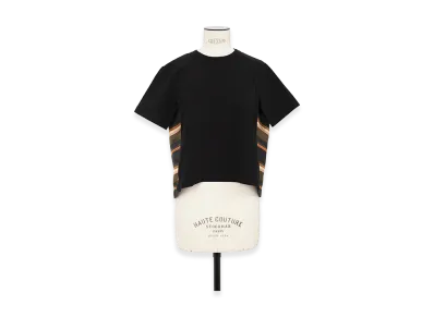 sacai Horizontal Stripe T-Shirt "Khaki/Pink"