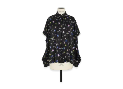 sacai Floral Print Blouse "Black"