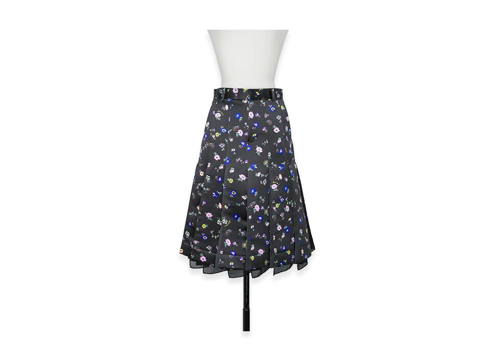 sacai Floral Print Skirt "Black"