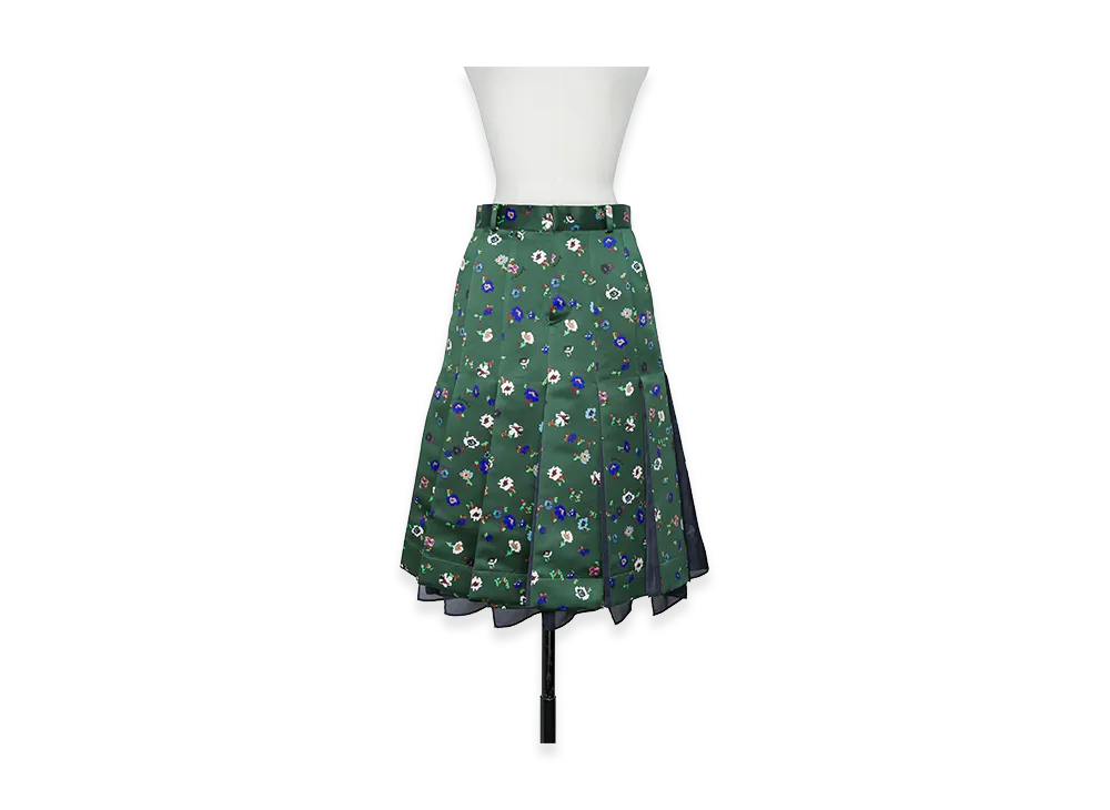 sacai Floral Print Skirt "Green"