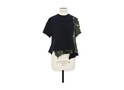 sacai Floral Print T-Shirt "Navy/Green"