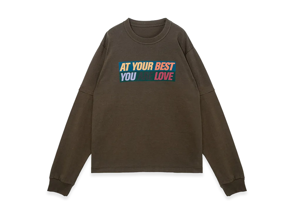 sacai Print L/S T-Shirt "Dark Khaki"