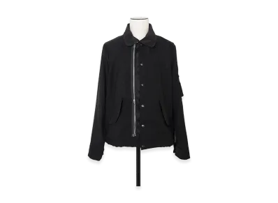 sacai Wool Suiting x Nylon Twill Jacket "Black"