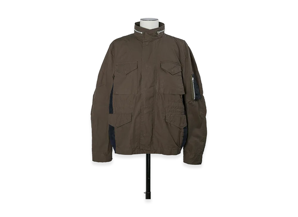 sacai Cotton Weather Jacket "Dark Khaki/Navy"