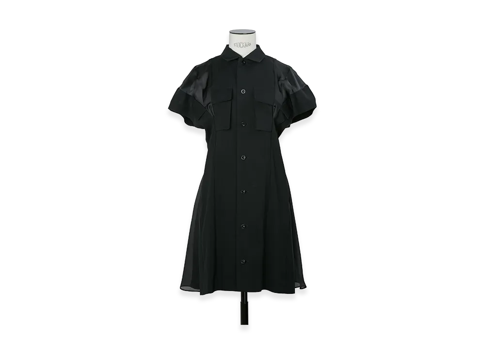 sacai Wool Suiting Dress "Black"