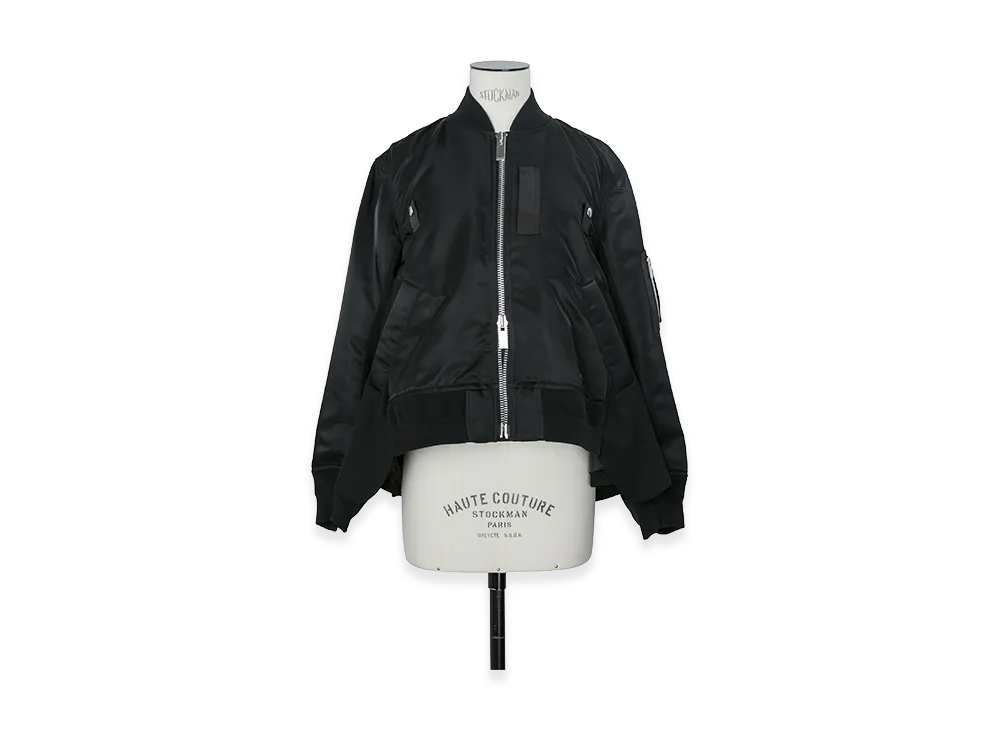 sacai Nylon Twill x Wool Suiting Blouson "Black"