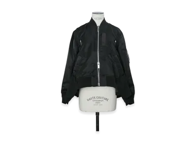 sacai Nylon Twill x Wool Suiting Blouson "Black"