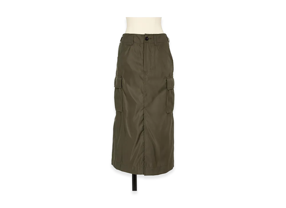 sacai Nylon Twill Skirt "Dark Khaki"