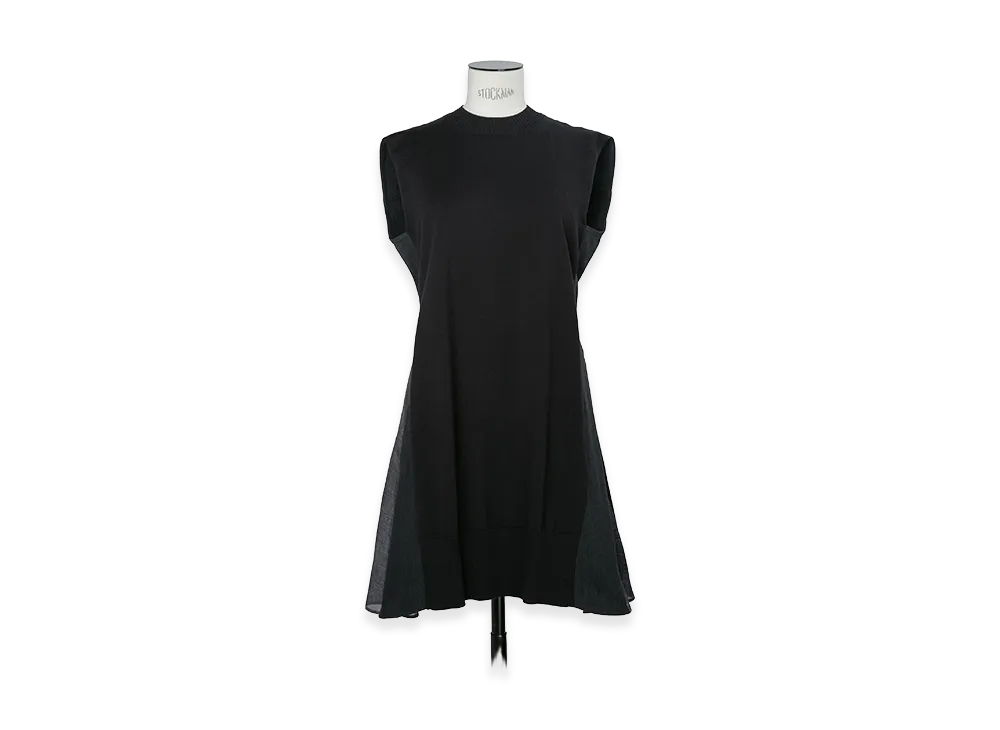 sacai Denim x Knit Dress "Black"