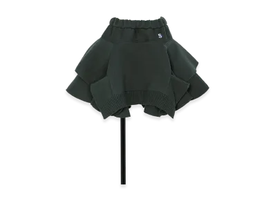 sacai Cotton Cashmere Knit Skirt "Green"