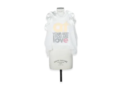 sacai Satin x Chiffon Embroidery Pullover "Off White"