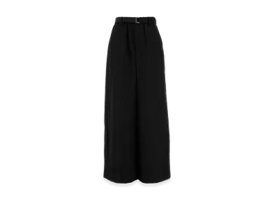 sacai Women's Embroidered Wool Wide-Leg Pant "Black"