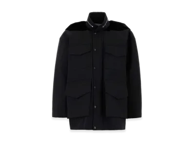 sacai Women's Grosgrain Oversize Jacket "Black"