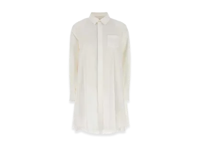 sacai Women's Poplin Shirt Dress "White"