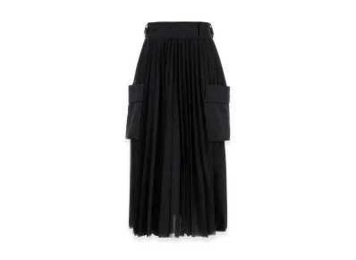 sacai Women's Embroidered Polyester Skirt "Gray"