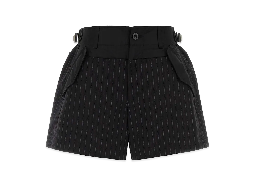 sacai Women's Embroidered Polyester Blend Shorts "Black"