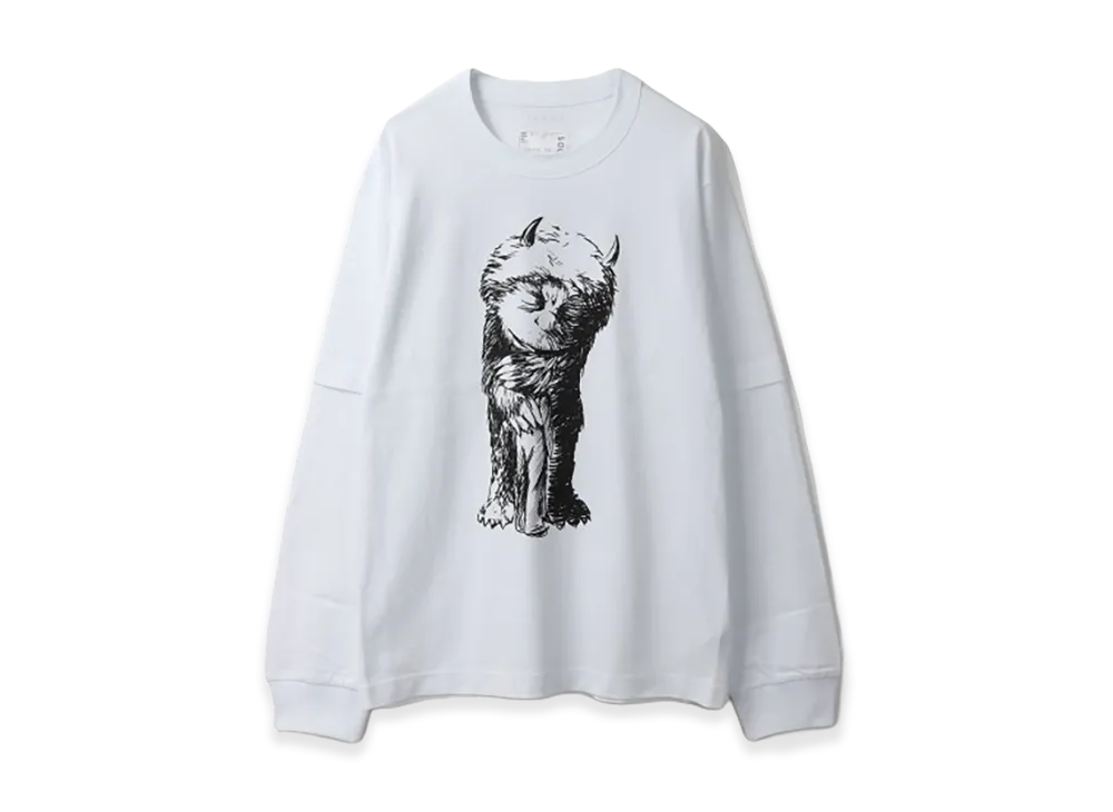 sacai Where The Wild Things Are L/S T-Shirt "White"