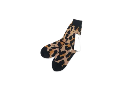 sacai Leopard Print Socks "Beige"