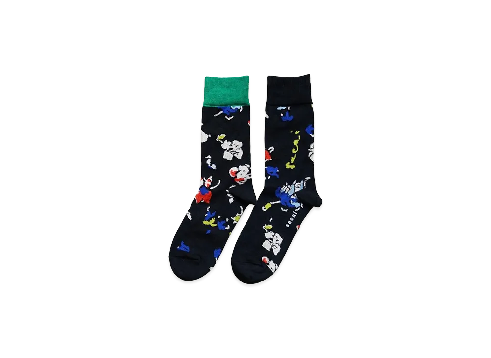 sacai Graphic socks "Black"