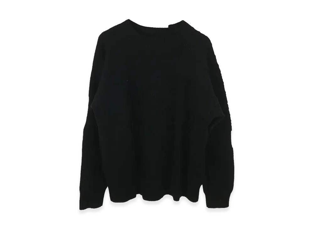 sacai Patch Woork Crew Neck Knit "Black"