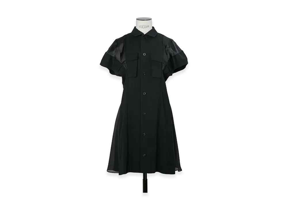sacai Women's Wool Suiting Dress "Black"