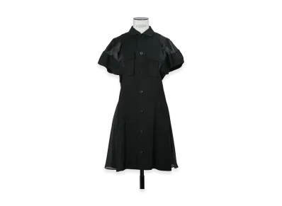 sacai Women's Wool Suiting Dress "Black"